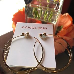 SOLD - Michael Kor hoop earrings